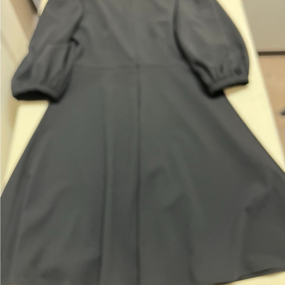 Karl Lagerfeld size 8 black 3/4 Balloon Sleeve Studded Fit & Flare Dress - Picture 5 of 10